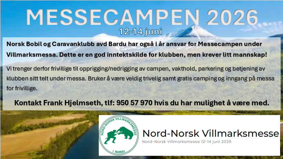 Messecamp Villmarksmessa - Vi trenger frivillige